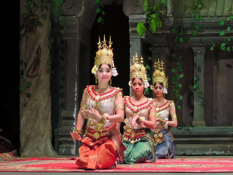 Row of Apsara Dancers