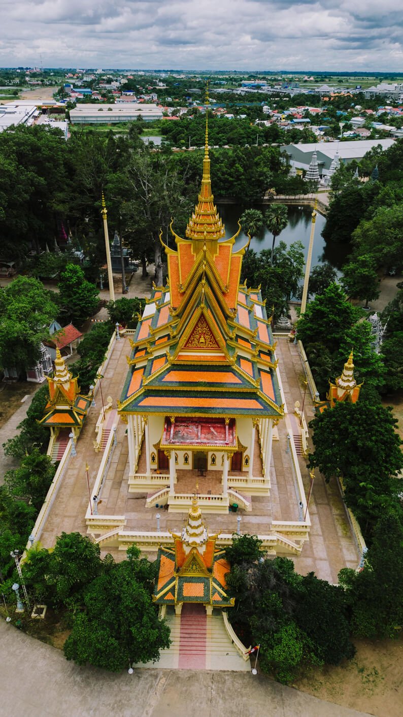 Top view of the Royal Palace of Cambodia