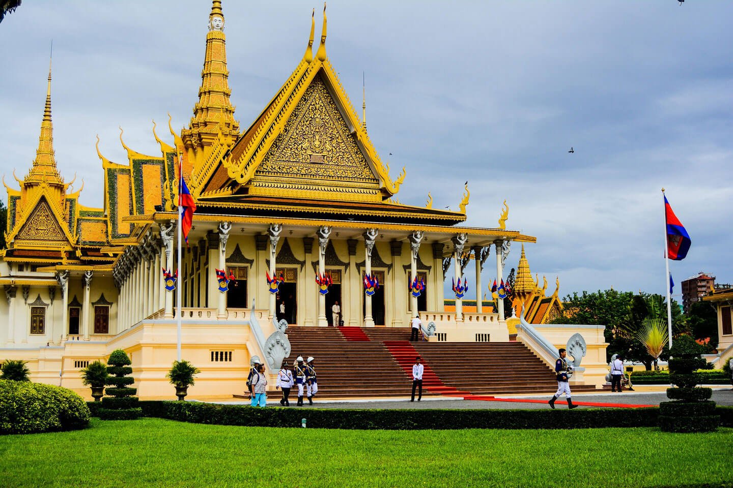 Ground view of the Royal Palace of Cambodia